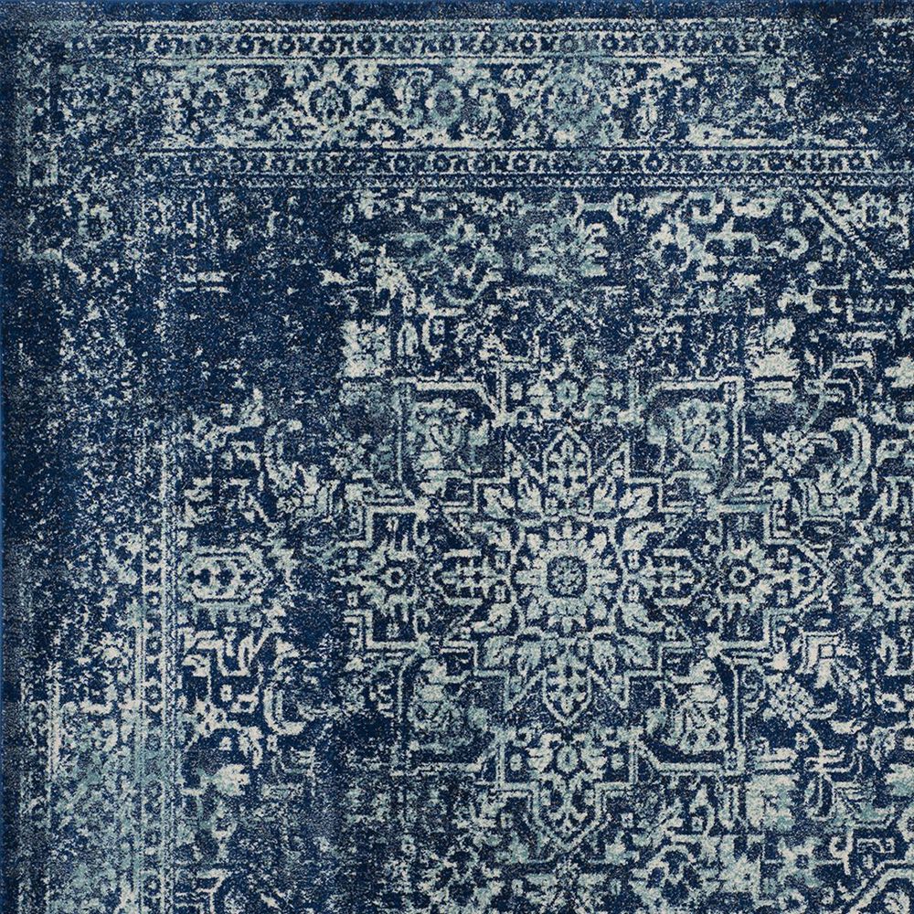 Safavieh Evoke EVK256A 2&#39;2&quot; x 13&#39; Navy and Ivory Runner, , large
