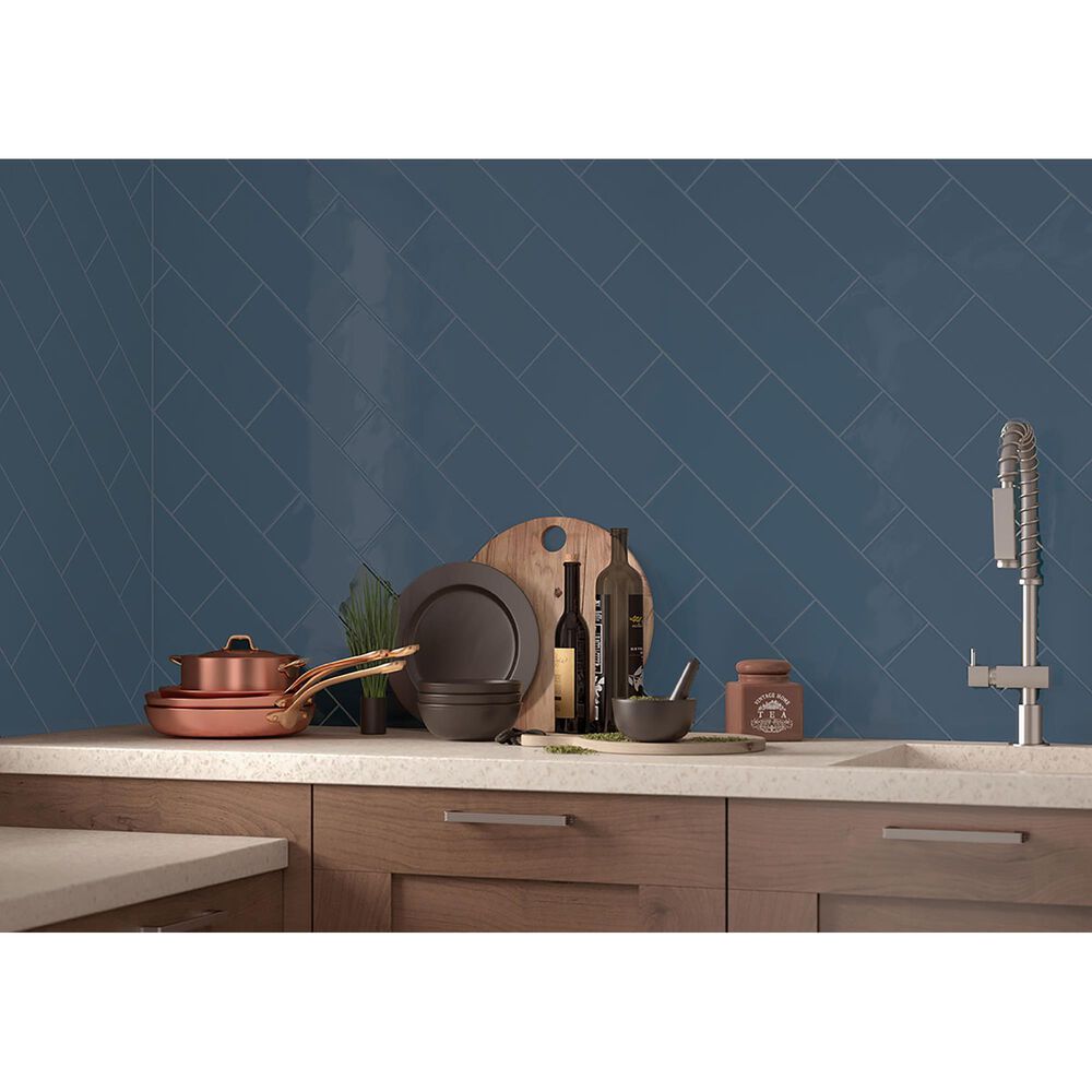 MS International Urbano Navy 4&quot; x 12&quot; Ceramic Tile, , large