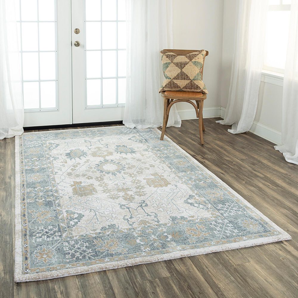 RIZZY Elite 10&#39; x 13&#39; Ivory and Light Grey Area Rug, , large