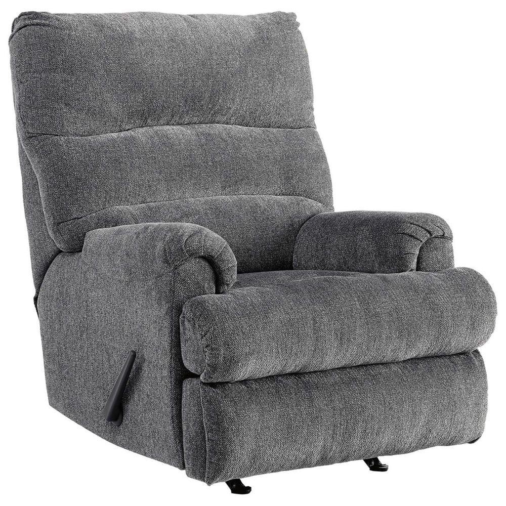 Signature Design by Ashley Man Fort Manual Rocker Recliner in Graphite, , large