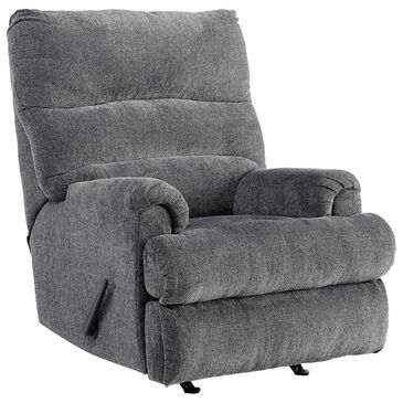 Signature Design by Ashley Man Fort Manual Rocker Recliner in Graphite, , large
