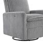Oxford Baby Uptown Power Swivel Glider Recliner in Corduroy Ash Gray, , large