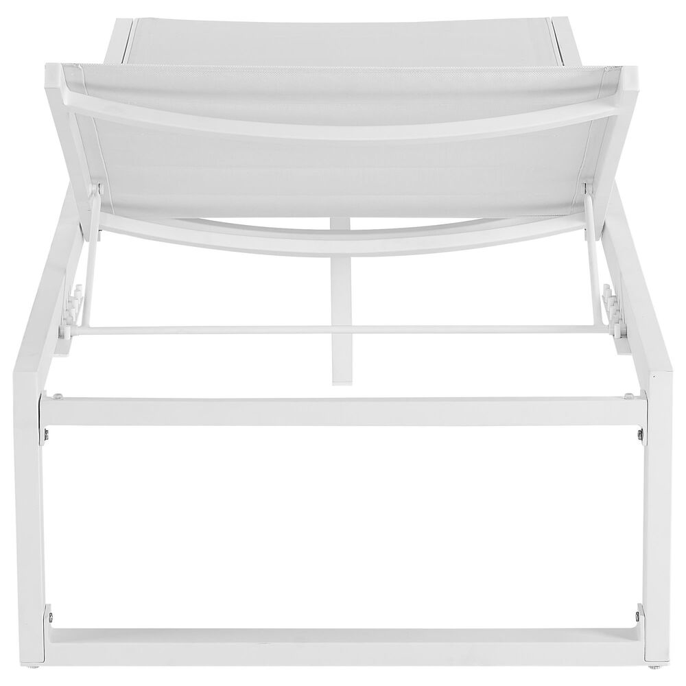 Linon Home Decor Holland Patio Chaise Lounge in White, , large