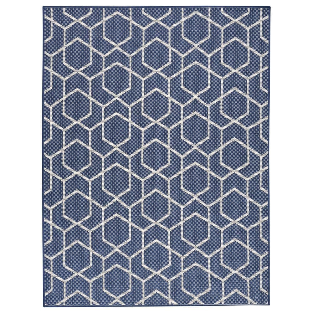Nourison Horizon HOZ01 Navy 6&#39; x 9&#39; Indoor/Outdoor Area Rug, , large