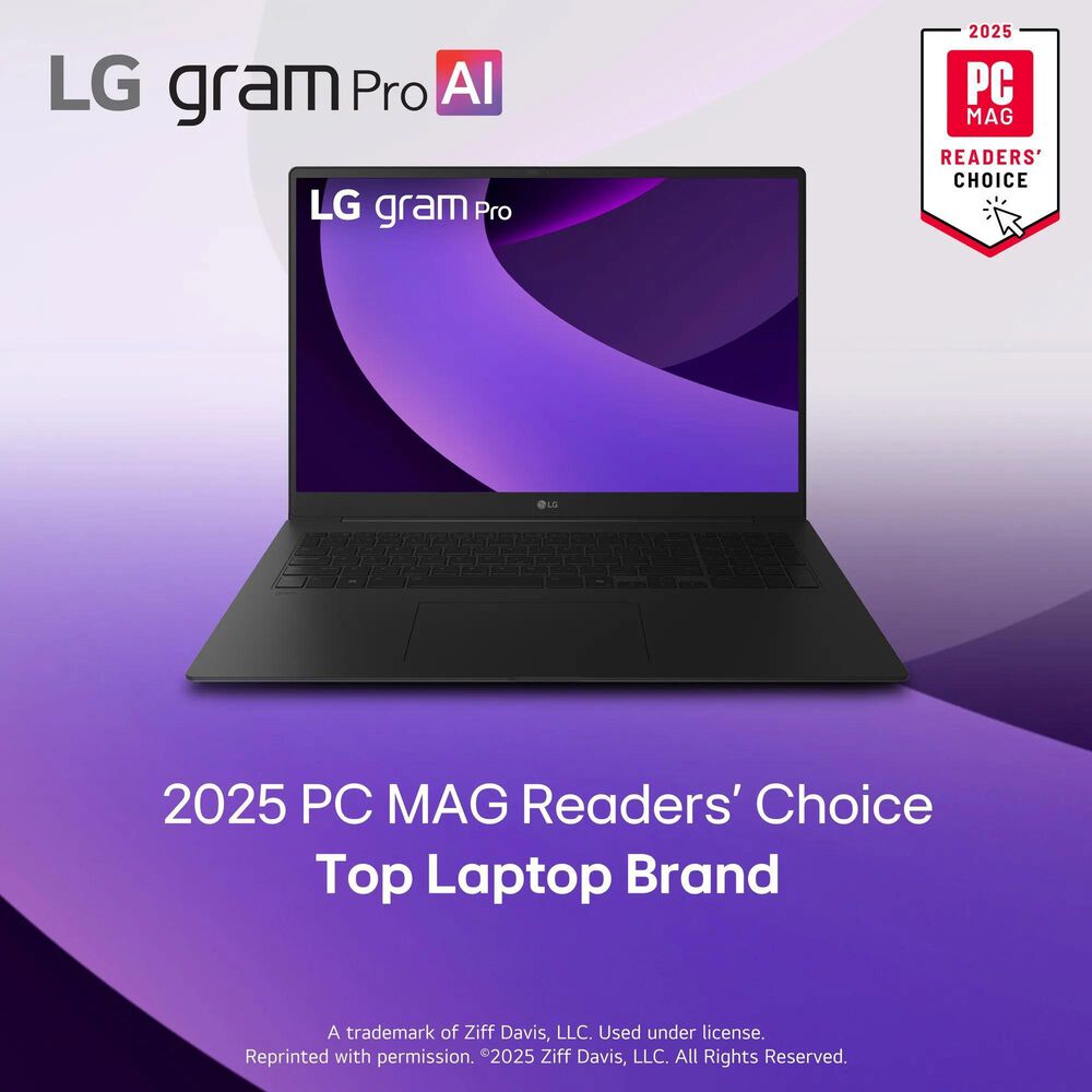 LG Gram Pro 17&quot; Thin and Lightweight Laptop | Intel Core Ultra 9 285H - 32GB RAM - NVIDIA GeForce RTX 5050 - 2TB SSD in Obsidian Black, , large