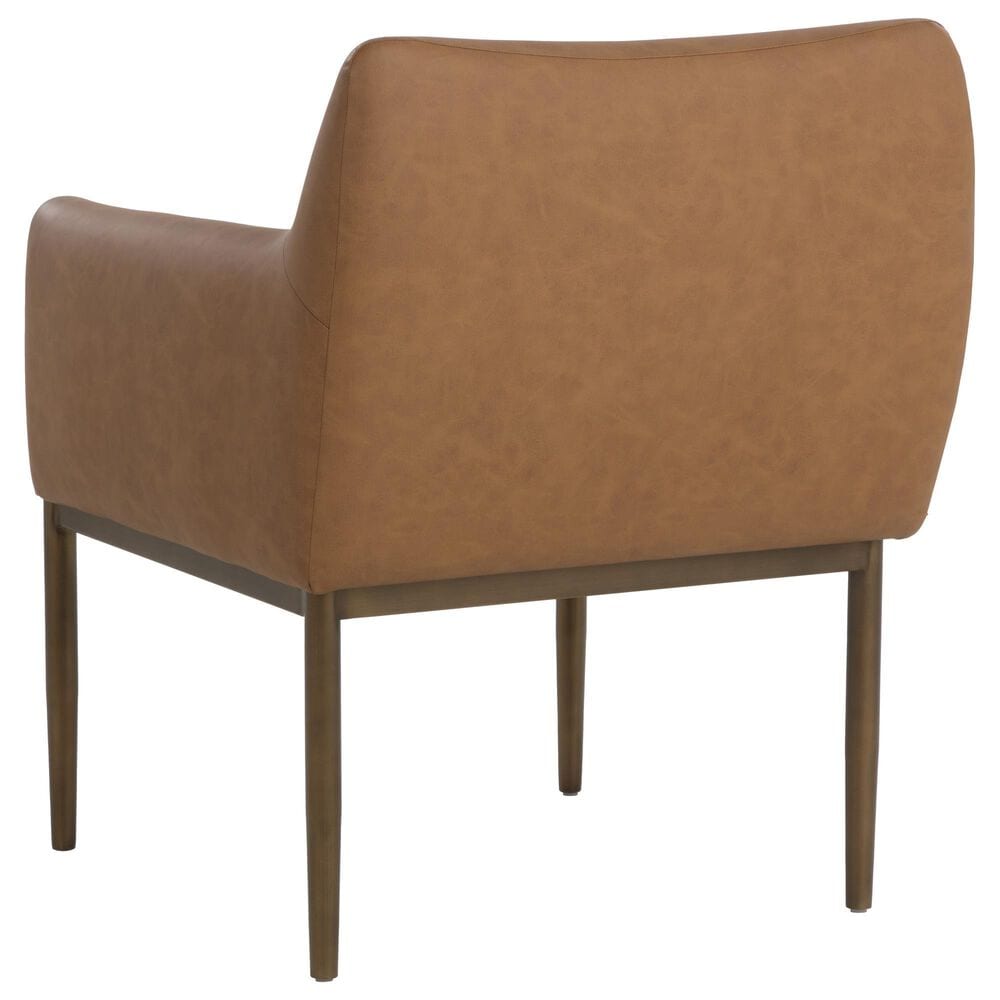 Club Collection By Sunpan Olea Arm Chair with Milliken Cognac Cushion in Bronze, , large