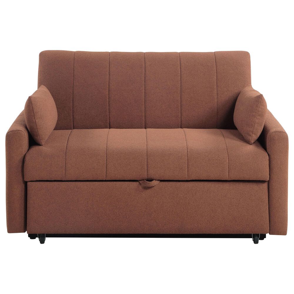 Coaster Portland Stationary Sofa Sleeper in Copper, , large