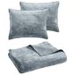 Hallmart Collectibles Reese 3-Piece Queen Coverlet Set in Blue, , large
