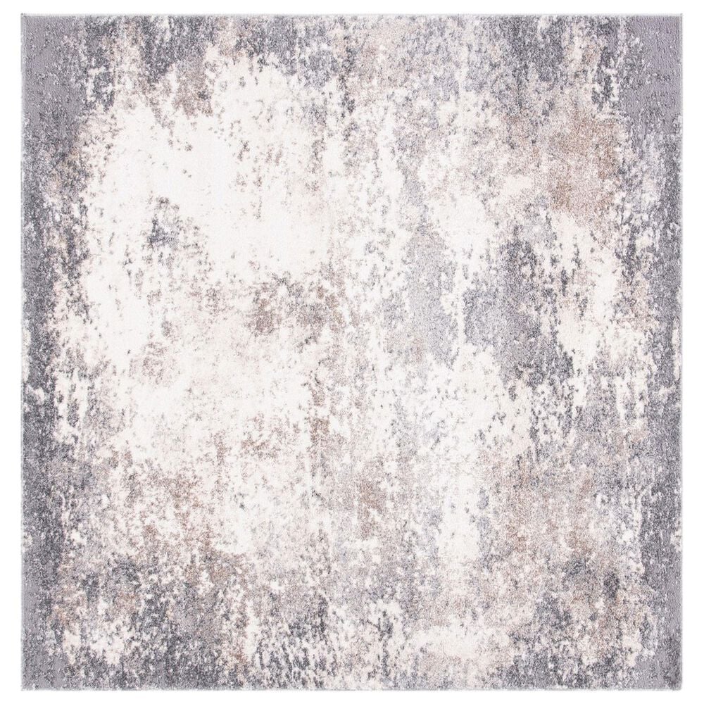 Safavieh Aston ASN707 6"7" Square Grey and Ivory Area Rug, , large
