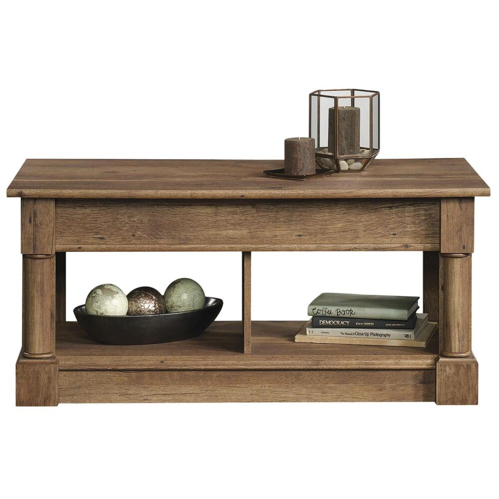 Sauder Palladia Lifttop Coffee Table in Vintage Oak NFM