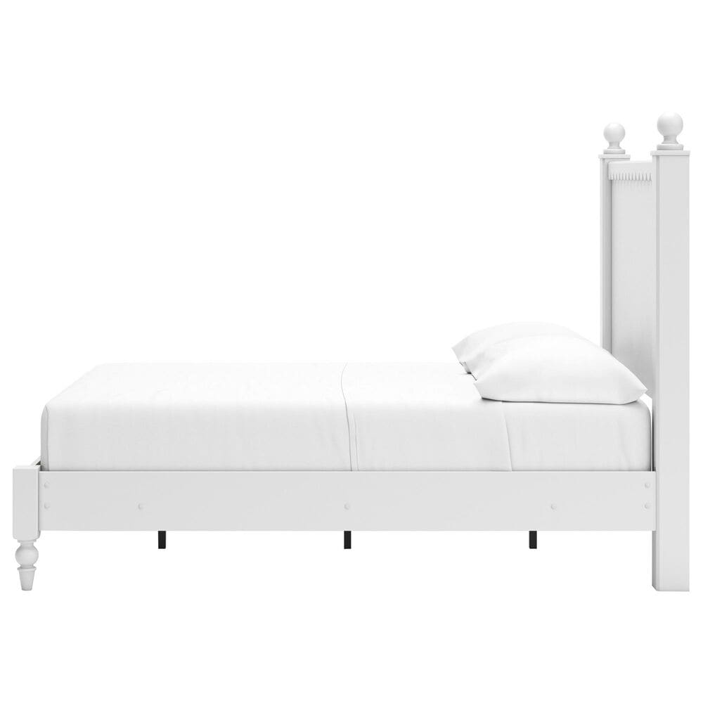 Ashley Mollviney Full Panel Bed in Matte White, , large