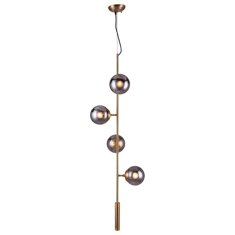 Zuo Modern Zatara Ceiling Lamp in Brass, , large