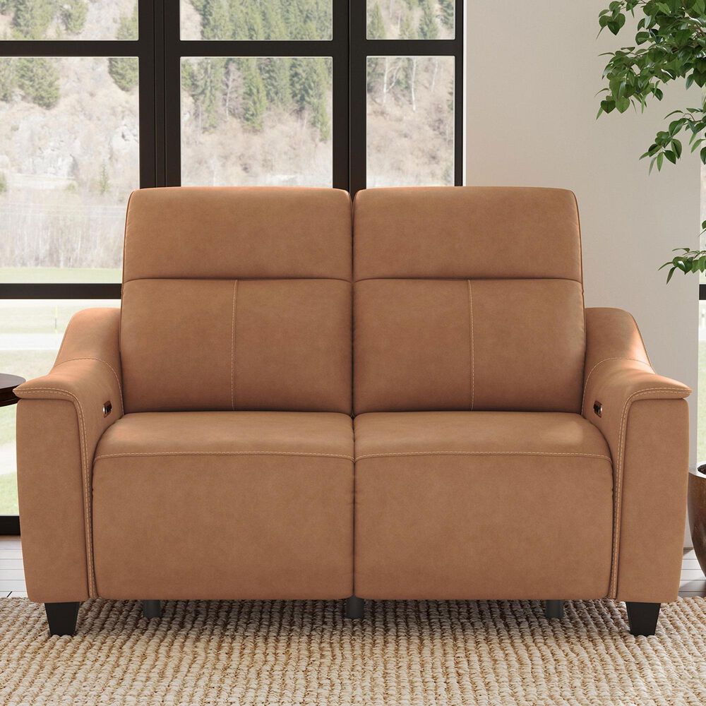 Flexsteel Latitudes Power Reclining Loveseat with Power Headrest in Honey, , large