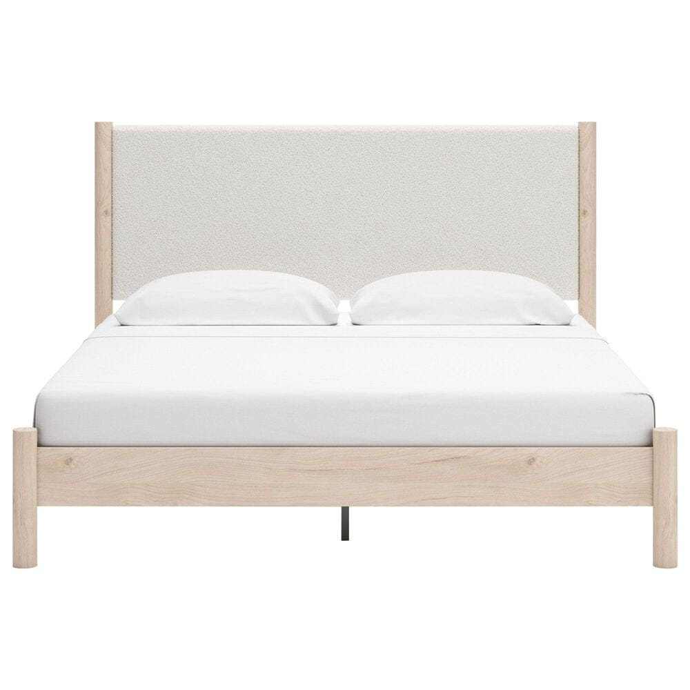 Ashley Cadmori 5 Piece King Platform Bedroom Set in Brown and White, , large