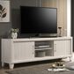 Crown Mark Charlie 71" TV Stand in White, , large