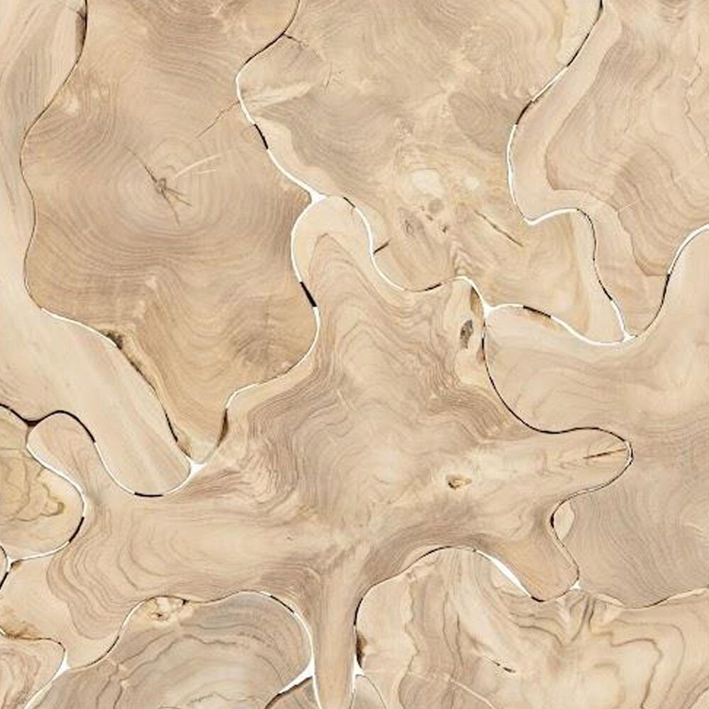 TimberHaus Teak Slice Rectangle Coffee Table in Bleached Teak, , large