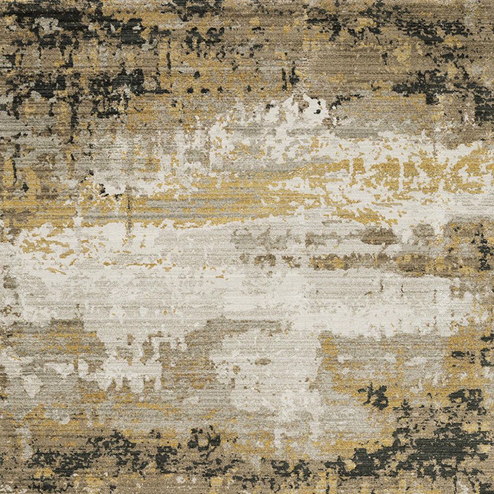 Oriental Weavers Bauer Abstract Silence 2&#39;3&quot; x 7&#39;6&quot; Gold Runner, , large