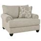 Ashley Asanti Chair and a Half with Ottoman in Fog, , large