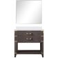 Lexora Home Norwalk 36" Single Bathroom Vanity in Brown Oak with White Quartz Top, Rectangular Sink and 34" Mirror, , large