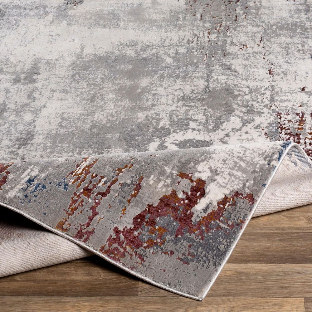 Surya Aisha 2&#39;7&quot; x 7&#39;7&quot; Charcoal, Light Gray, Lavender, Mustard, Gray, Off-White and Rust Runner, , large