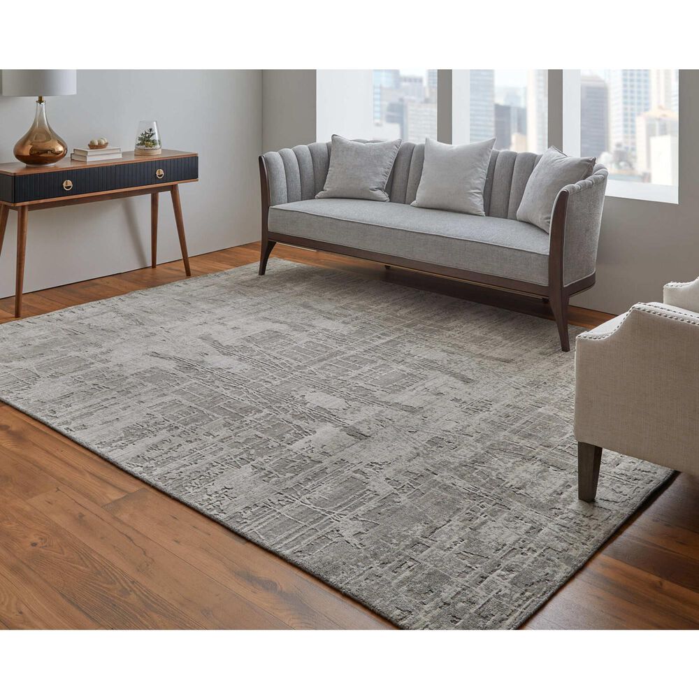 Feizy Eastfield 69A5F 12&#39; x 15&#39; Gray and Beige Area Rug, , large
