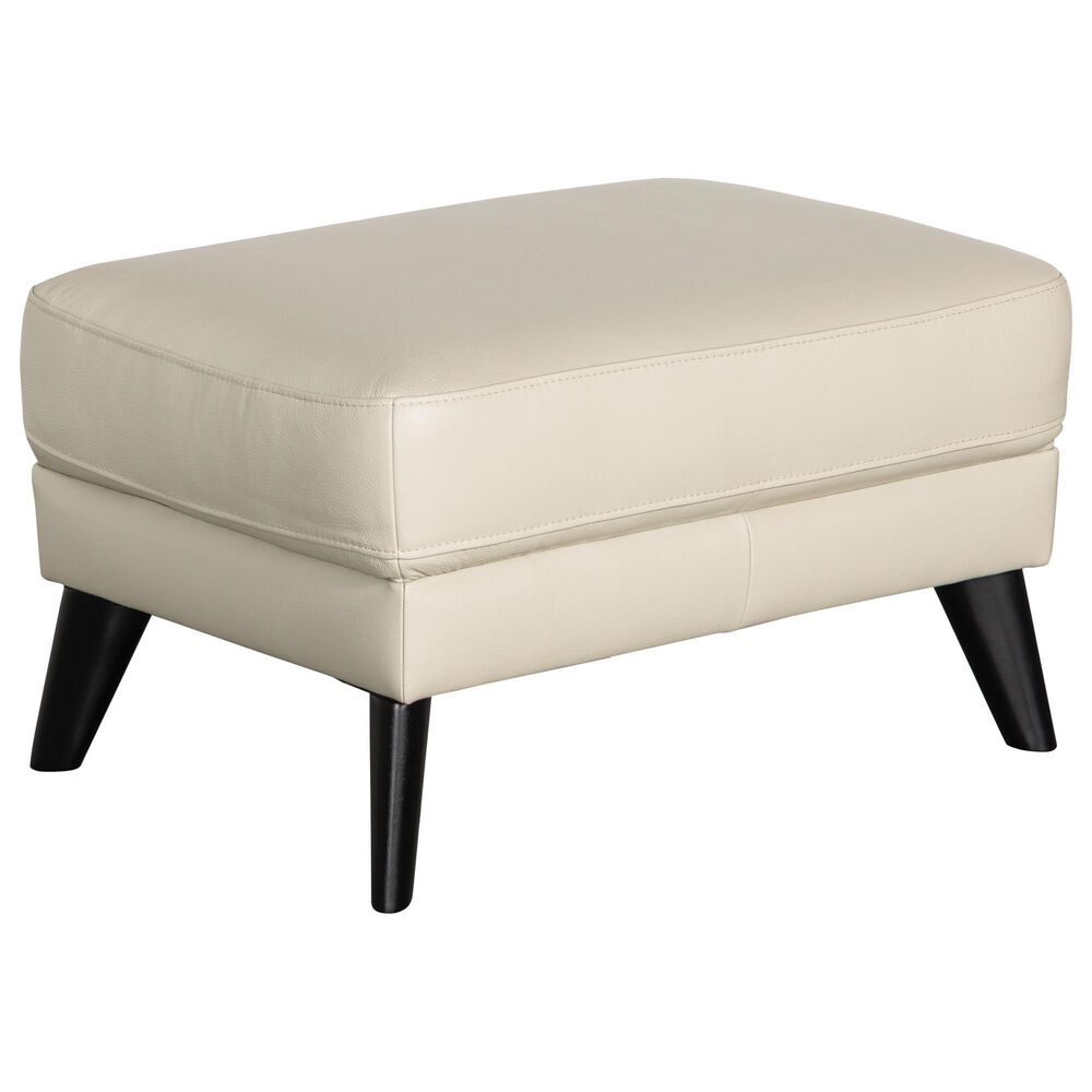 Chateau d'Ax Leather Ottoman in Beige, , large