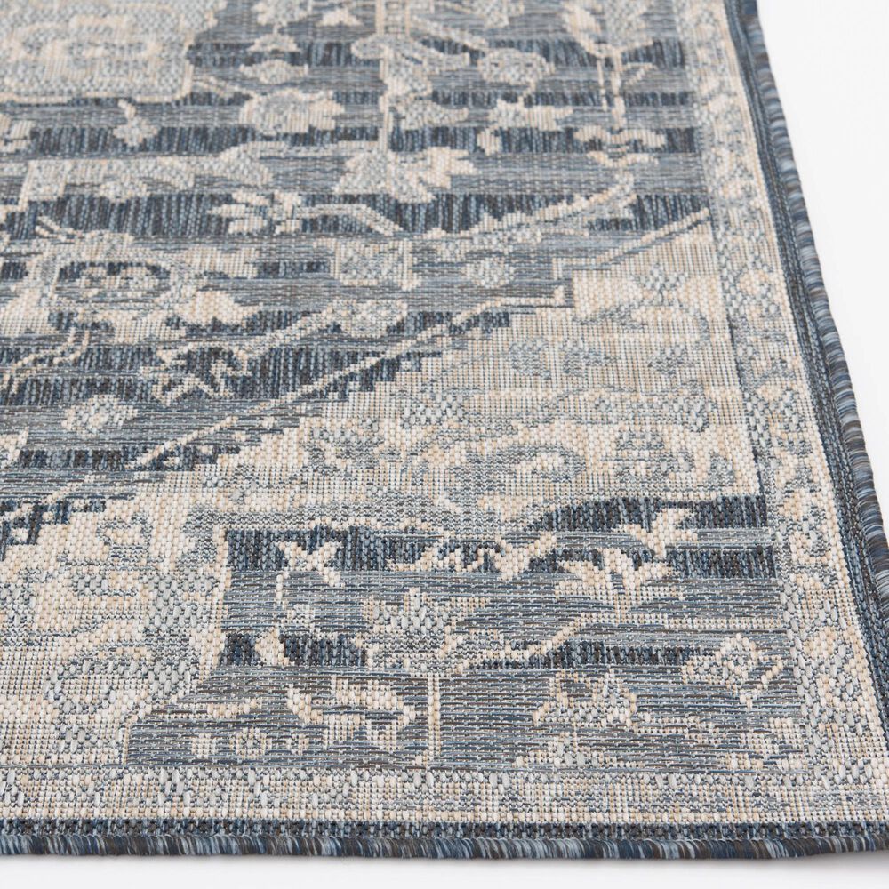 Central Oriental Melbourne Davante 5&#39; x 7&#39; Lagoon and Vanilla Area Rug, , large