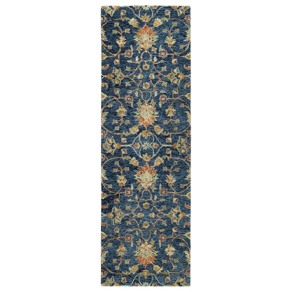 Kaleen Rugs Chancellor 2"6" x 8" Denim, Brick, Mustard, Sage and Forest Runner, , large