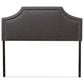 Baxton Studio Avignon King Upholstered Headboard in Dark Grey, , large