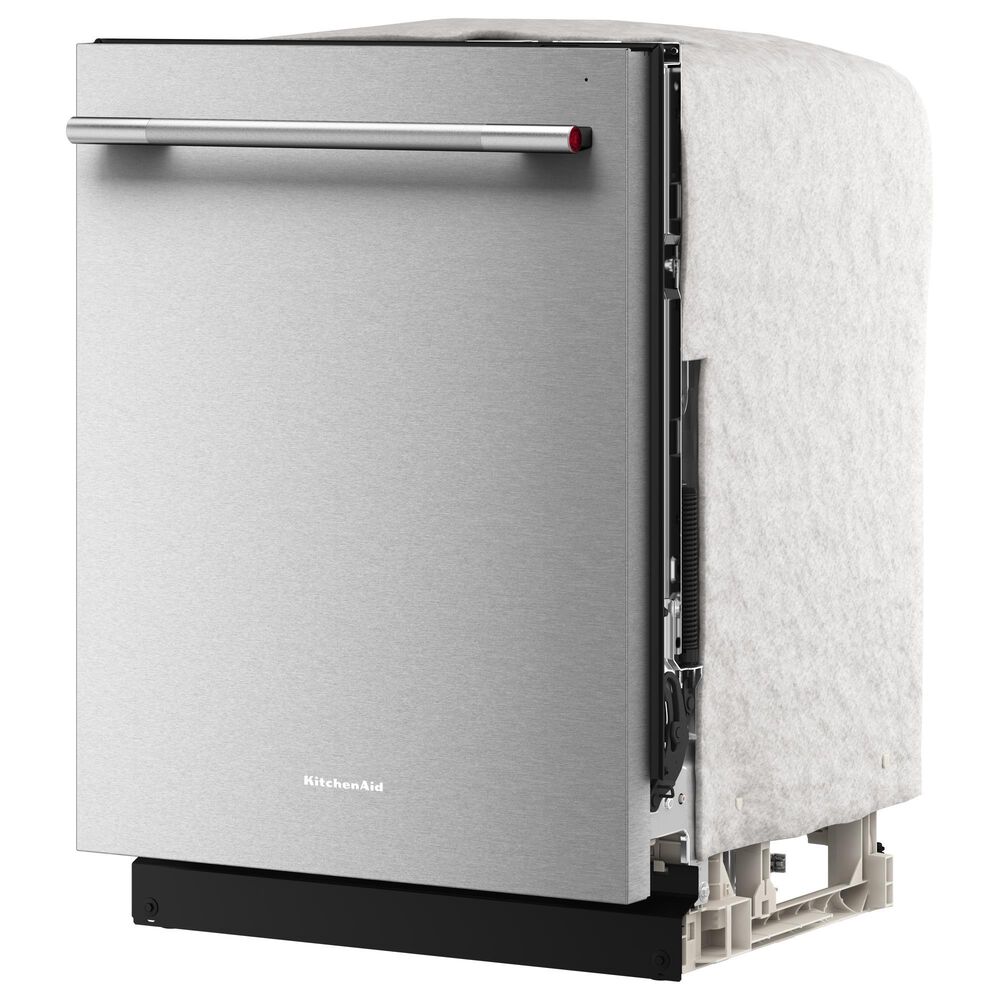 KitchenAid 24&quot; Third Level Utensil Rack Dishwasher with 30+ Total Wash Jets and Bar Handle in PrintShield Stainless, , large