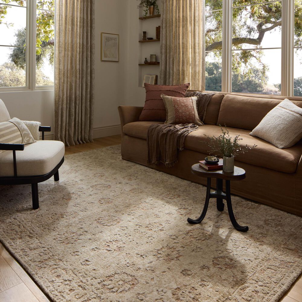 Loloi Percival Natural and Salmon 3&#39;6&quot; x 5&#39;6&quot; Area Rug, , large