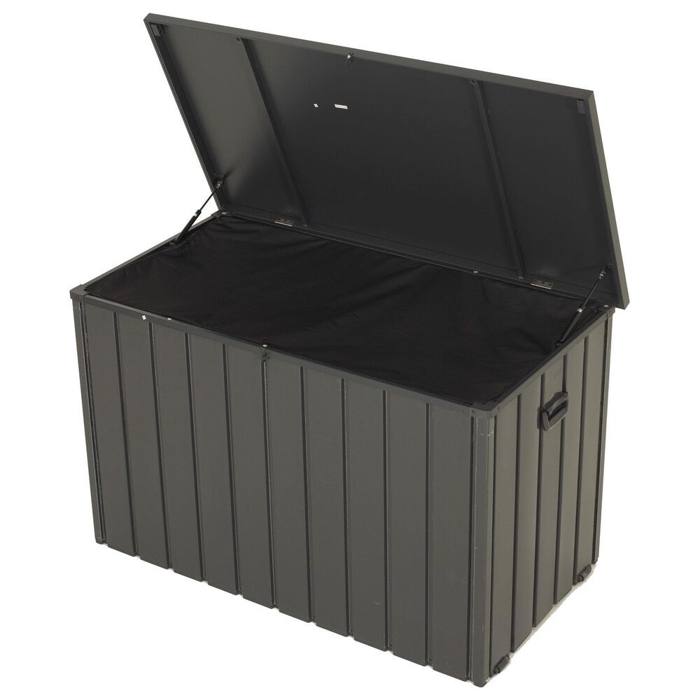 Hearth and Haven 200-Gallon Outdoor Storage Deck Box with Fabric Storage Bag in Dark Gray, , large