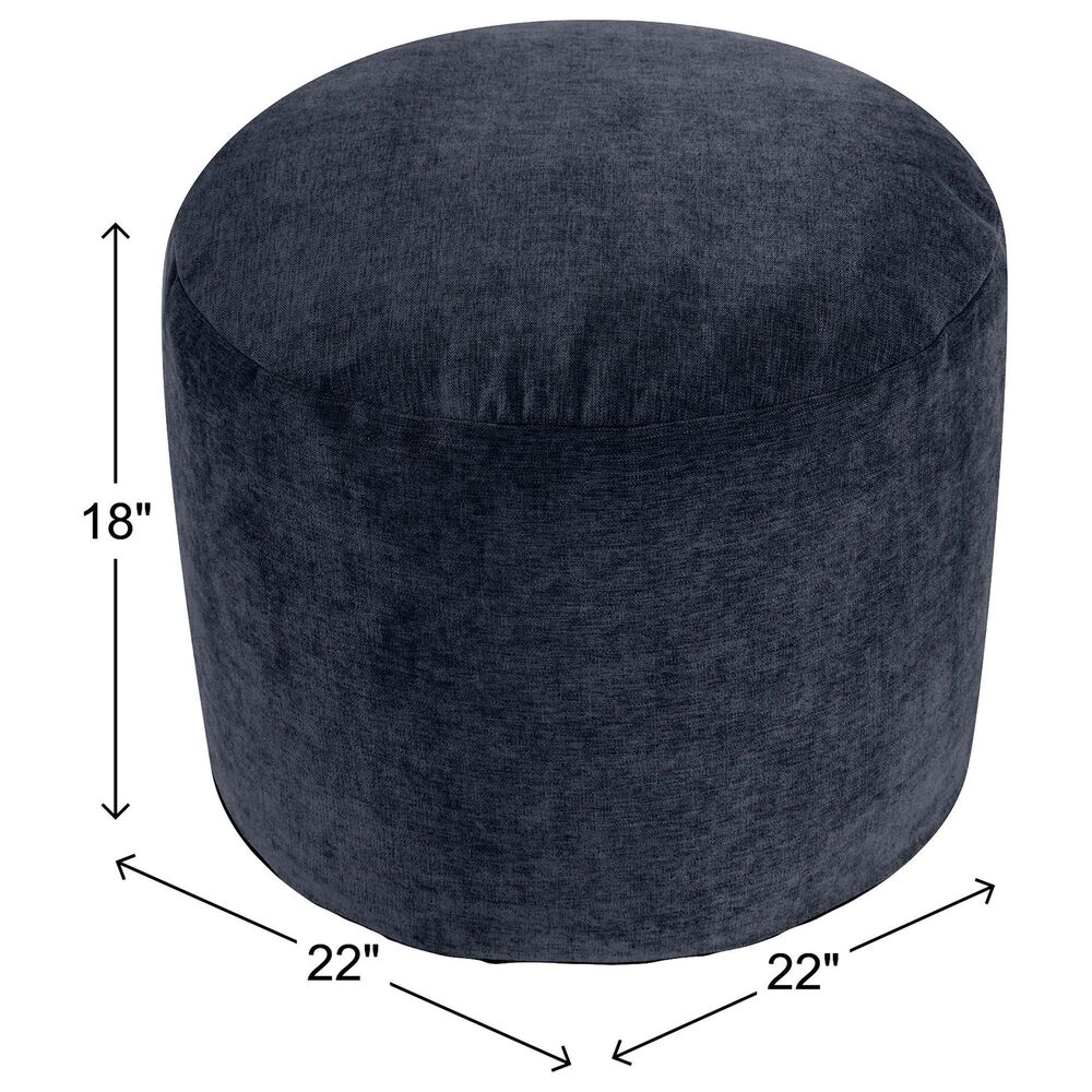 Howard Elliott Komodo Tall Pouf in Navy Blue, , large