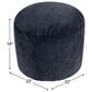 Howard Elliott Komodo Tall Pouf in Navy Blue, , large