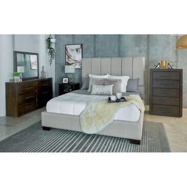 Mayberry Hill Magnum 5 Piece Queen Bedroom Set in Rustic Gray and Oatmeal Tan, , large