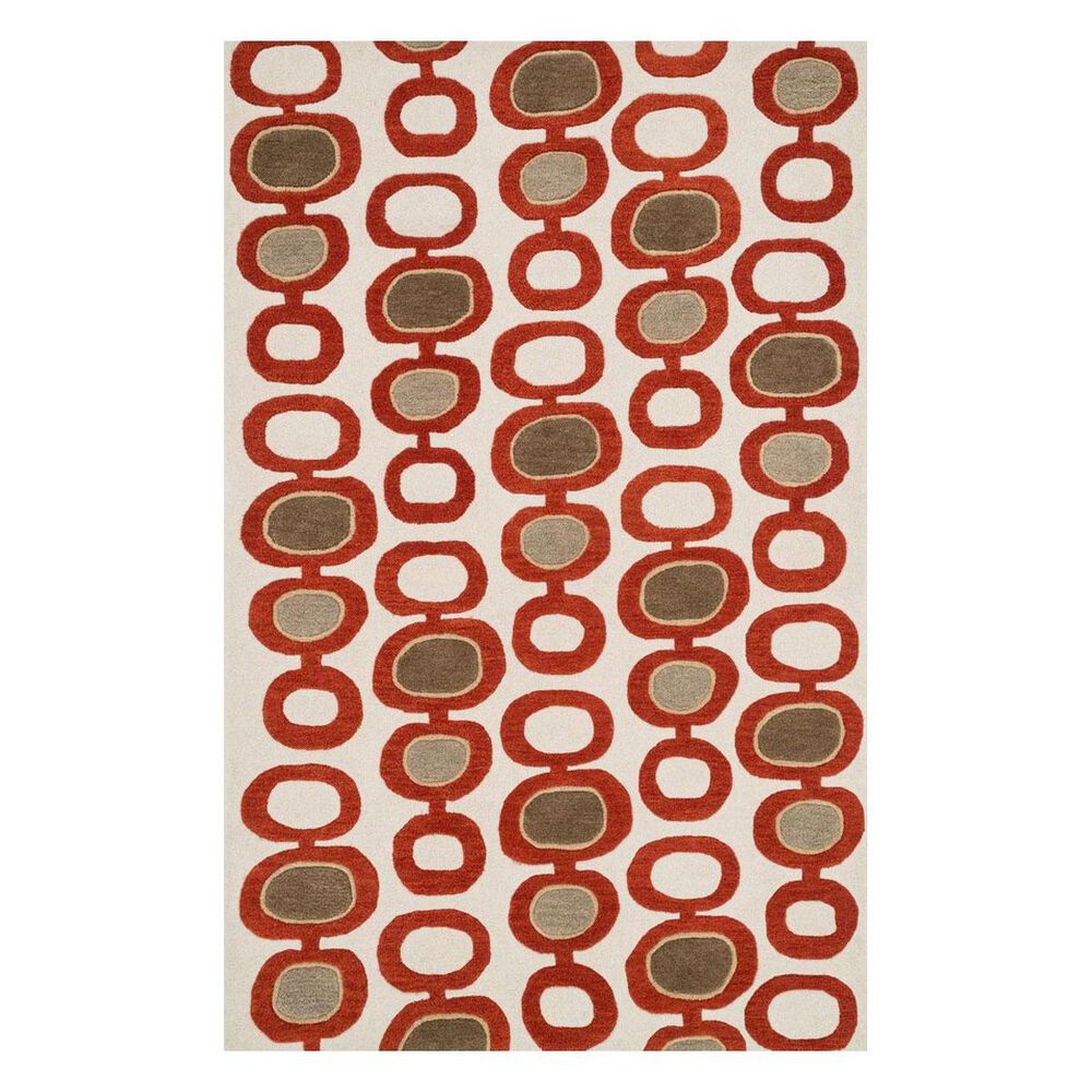 Loloi Nova NV-02 5' x 7'6" Ivory/Red Area Rug, , large