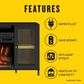 Fabio Flames Nathan 54" Electric Fireplace TV Stand in Black, , large