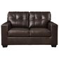 Ashley Santorine Stationary Loveseat in Dark Brown, , large