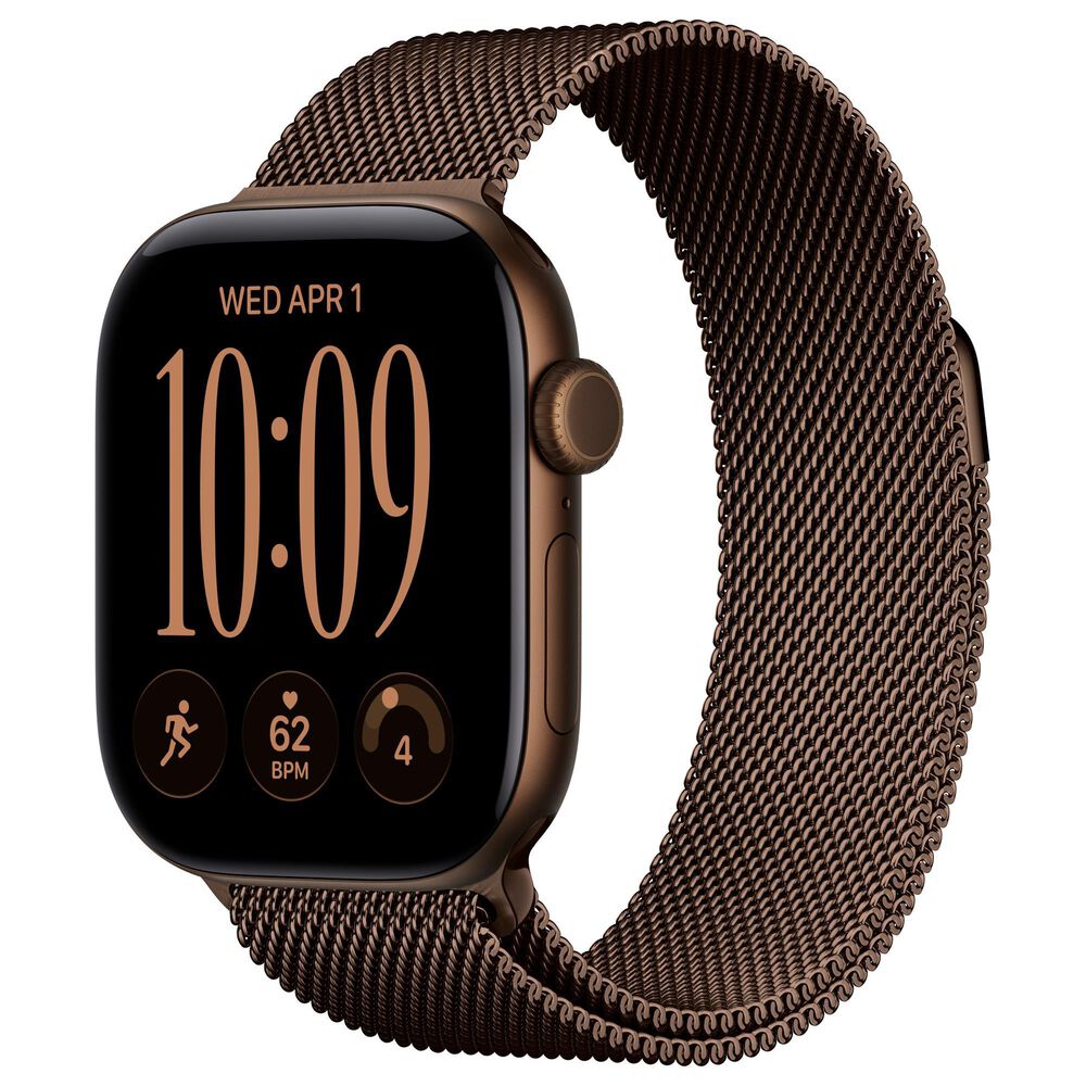 Apple Watch Series 12 (GPS) 42mm Dark Bronze Aluminum Case with Dark Bronze Milanese Loop (Pre-Order), , large