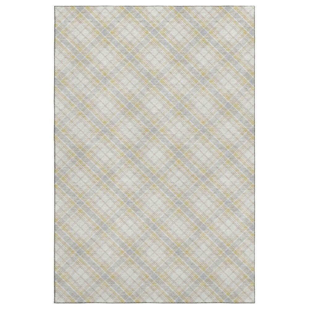 Dalyn Rug Company Soft Essentials Plaid Wheat 10" x 14" Indoor/Outdoor Area Rug, , large