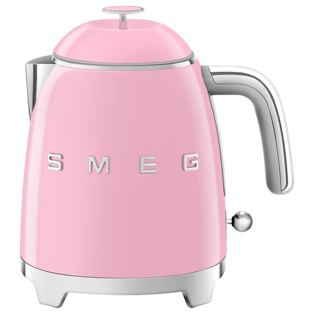 Smeg 3-Cup Stainless Steel Retro Style Mini Electric Kettle in Pink, , large