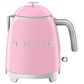 Smeg 3-Cup Stainless Steel Retro Style Mini Electric Kettle in Pink, , large