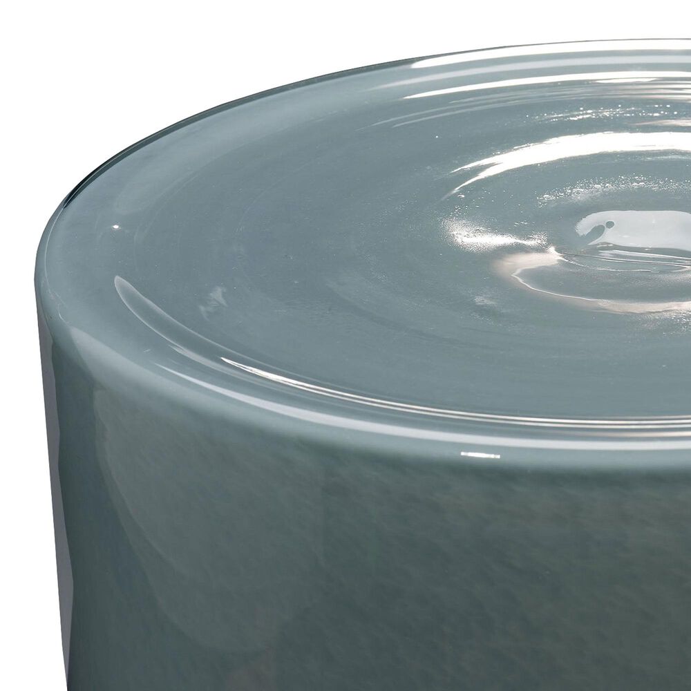 Splendor Living Upland Glass Garden Stool in Blue, , large