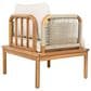 Hearth and Haven 5-Piece Outdoor Conversation Set with Weather Rope and Beige in Teak, , large