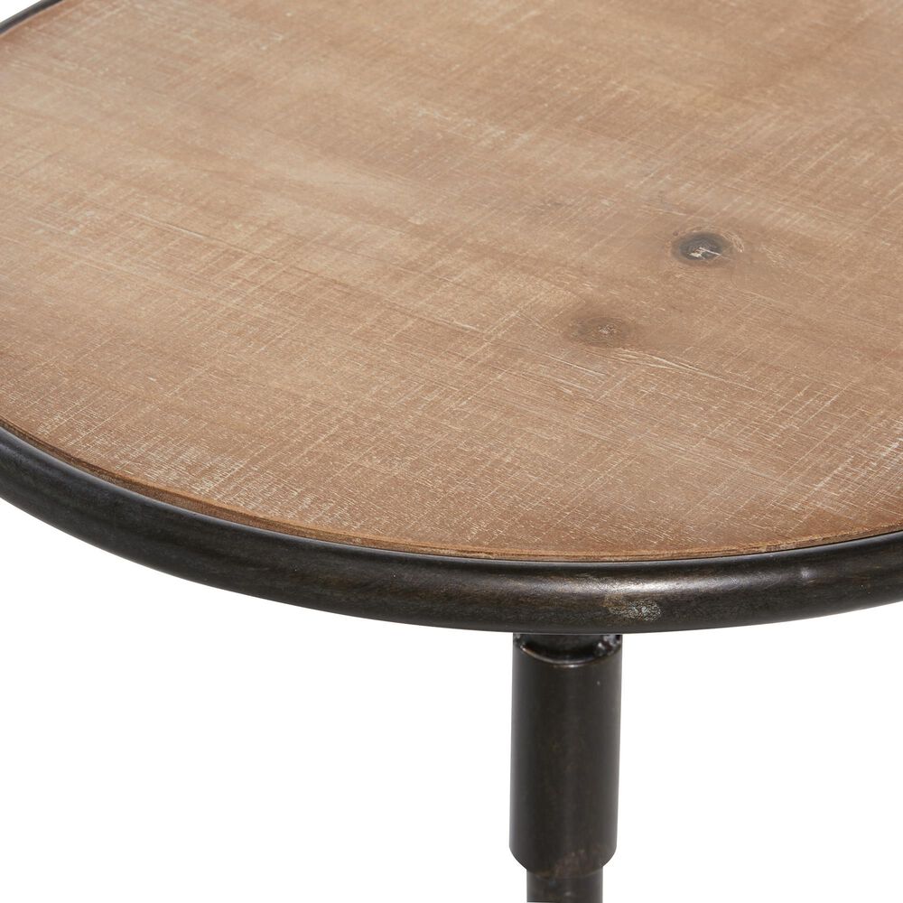 Maple and Jade 25&quot; Accent Table in Dark Brown and Light Brown, , large