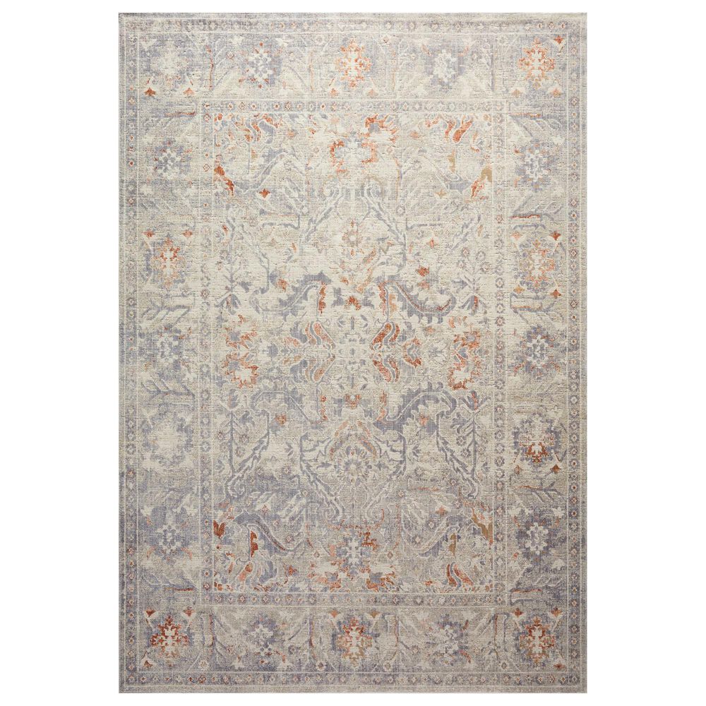 Chris Loves Julia x Loloi Rosemarie 2&#39;7&quot; x 4&#39; Oatmeal and Lavender Area Rug, , large