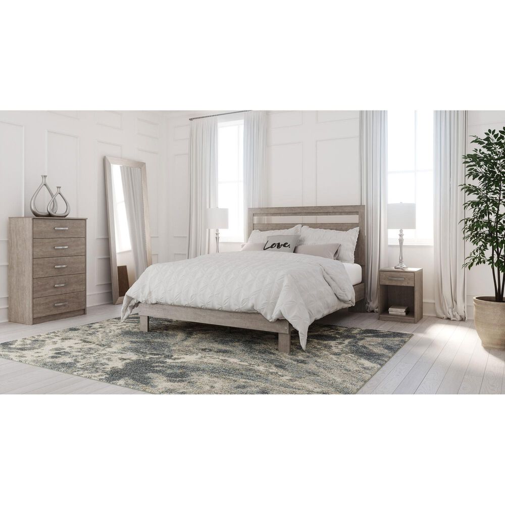 Signature Design by Ashley Flannia 5 Drawer Chest in Warm Gray, , large