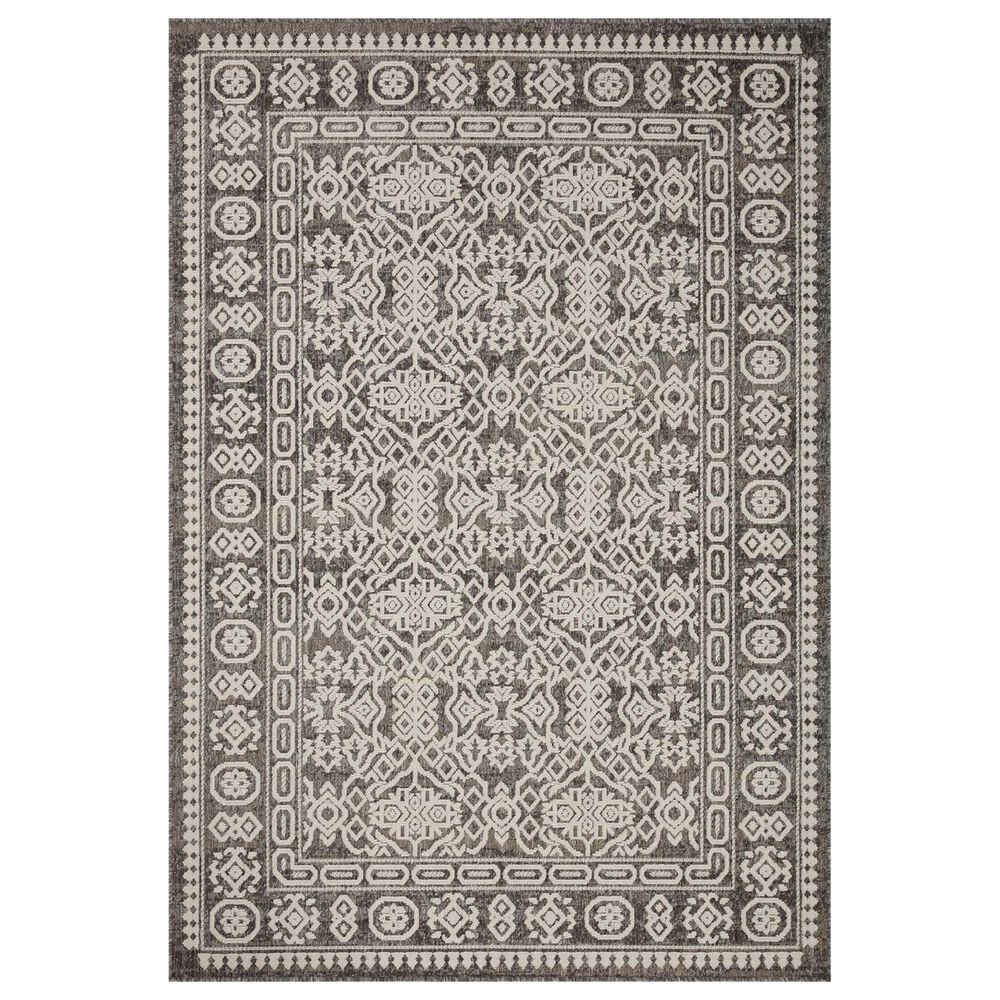 Loloi II Rainier 2"2" x 3"9" Pebble and Ivory Indoor/Outdoor Area Performance Rug, , large