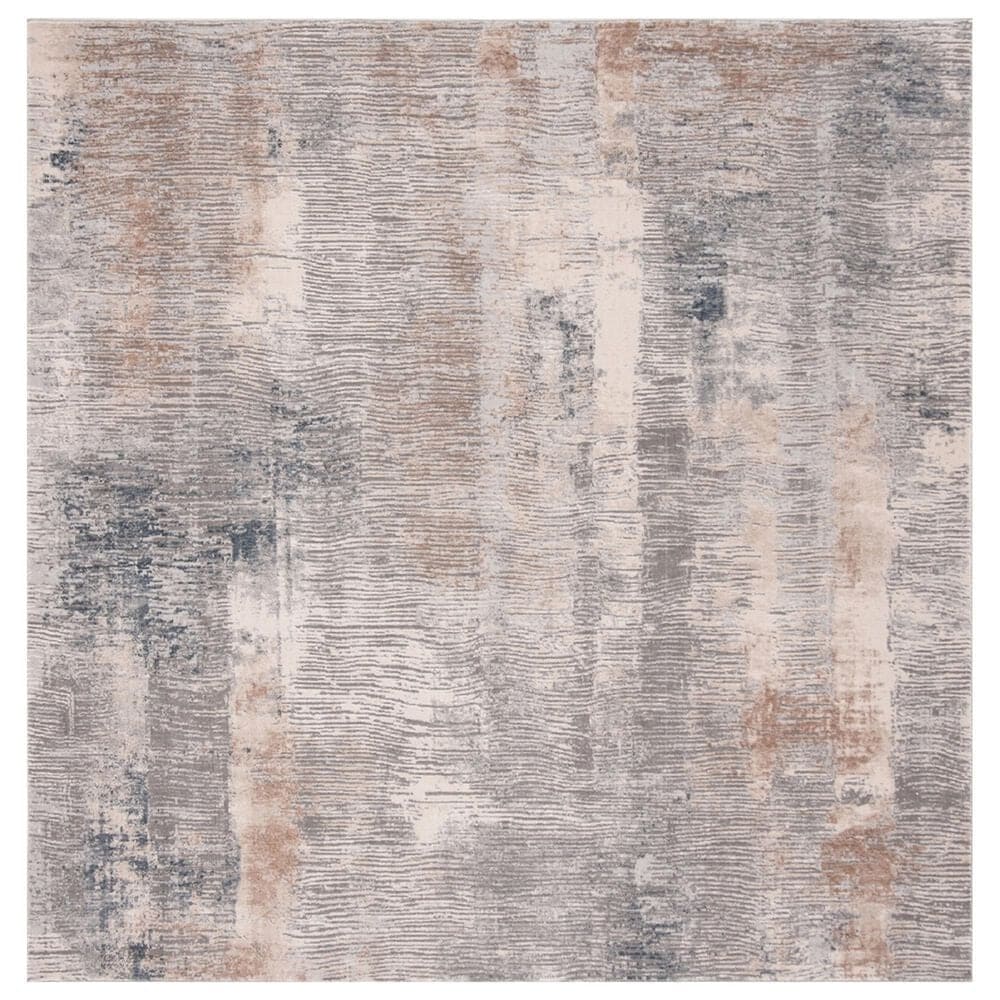Safavieh Invista INV431A 6"7" Square Cream and Grey Area Rug, , large