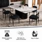 Morden Fort Modern Boucle Side Chair with Black Cushion in Black and Gold (Set of 6), , large